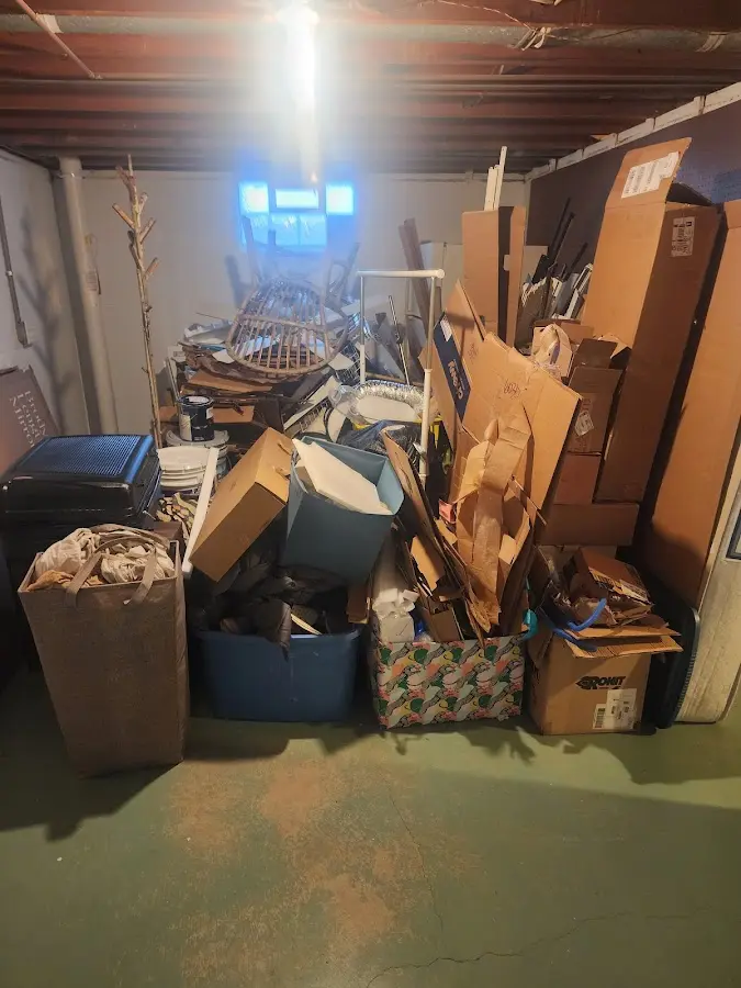 Roll-off dumpster container at job site for 4 Yard Dumpster Rental in Glenn Dale